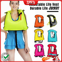 [Frsp]☑Người Lớn Bơi Áo Bơm Hơi Nam Nữ Áo phao Có Thể Điều Chỉnh Ống thở Kayaking Thuyền Trôi Phao An Toàn Áo Bơi Hỗ Trợ