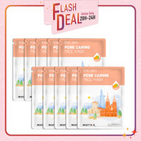 [FS 8.3] Set 10 Mặt Nạ Giấy Chăm Sóc Lỗ Chân Lông BEAUTY BOX REAL JUICY PORE CARING FACE 20g