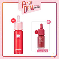 [FS] Combo Son Nước & Son Kem Lì PERIPERA INK AIRY VELVET 001 HOTSPOT RED