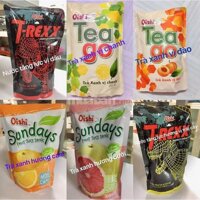 [fs ở shop tongkhoammyfoodmart] thùng 10 bịch nước trái cây oishi vị teago chanh, đào, nước cam, táo, nho, bưởi, t-rexx