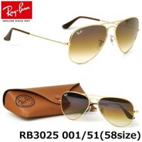 Fsat Giao hàng Ray Ban Aviator RB3025 Kính mát cho phụ nữ/Vàng Gradient/Nâu sd56822 zdrx