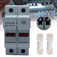 Fsfo _ 2P Cầu chì PV năng lượng mặt trời 1000V Cầu chì DC 10x38mm PV có giá đỡ cầu chì LED cho năng lượng mặt trời