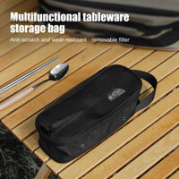 Fsh Ngoài Trời Dao Kéo Túi Bảo Quản Có Thể Tháo Rời Lưới Thoát Nước Di Động Du Lịch Cắm Trại Dã Ngoại Đũa Nĩa Muỗng Dụng Cụ Tổ Chức Túi Đựng