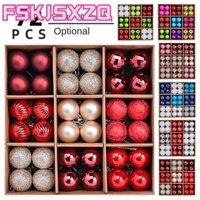 FSKJSXZQ 72 Chiếc Quà Tặng Giáng Sinh Hộp Mặt Dây Chuyền, Năm Nhựa Trang Trí Cây Giáng Sinh, Đồ Trang Trí DIY Sơn Mặt Dây Treo Trang Trí Sơn Bóng Giáng Sinh