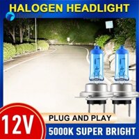 Ft 2 Bóng Đèn Halogen Siêu Sáng H1 H3 H4 H7 H8 H11 9006 Đèn Halogen Đèn Sương Mù 55W 12V 5000K Xe Máy Đèn Pha