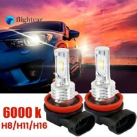 Ft 2 cái h16 h11 h8 sáng 6000k trắng 7000lm cree bóng đèn pha 40w led bộ đèn sương mù xe ô tô chùm tia thấp đèn lái siêu sáng