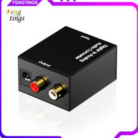 [Ft] Thiết bị chuyển đổi tín hiệu âm thanh chất lượng cao Bộ chuyển đổi âm thanh nổi kỹ thuật số sang âm thanh nổi Analog với cáp quang Cáp Rca Kích thước nhỏ gọn Âm thanh chức năng kép cho gia đình