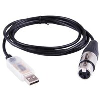 FTDI USB to 485 Module XLR RS485 Serial Data Cable 1.8M QLC DMX512 Stage Lighting Control Cable Transparent USB Indicator Lamp