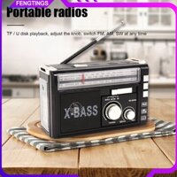 Fts 1 Bộ Thu Vô Tuyến Chiếu Sáng DC 5V TF / U Đĩa Phát Lại Tương Thích Bluetooth Phích Cắm EU AM / FM / SW Đài Phát Thanh Ba Băng Đô Cho Gia Đình