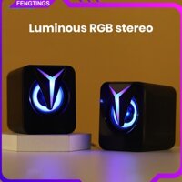 Fts 1 Cặp Hộp Âm Thanh Loa USB Nhỏ Có Đèn RGB Âm Thanh Xung Quanh Ảo Máy Tính Loa Laptop Loa Mini Di Động