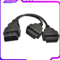 Fts 30cm ODB2 Y-Splitter Nối Dài 16 Pin Cáp Nam Sang Dual Nữ Dây Adapter