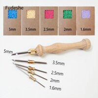 Fudeshe Đan Bút Thêu, Tay Cầm Bằng Gỗ Có Thể Điều Chỉnh Bút Thêu, Poking Cross Stitch Dụng Cụ Khâu Đính DIY Craft Punch Needle Tool