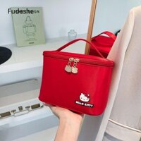 Fudeshe trang điểm FUDESHE, Túi xách Hello Kitty Kawaii, Túi lưu trữ dung lượng lớn sang trọng Sanrio thời trang dành cho bé gái