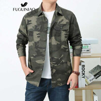 Fuguiniao Xuân Thu Mới Quần Áo Lao Động Rời Ngoài Trời Thường Ngày Áo Sơ Mi Camo Nam Mặc