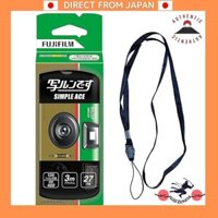 FUJIFILM lens-equipped film, called "Shirun," neck strap, black, 1 piece set, 27 exposures, LF S-ACE SP FL 27SH 1, Simple Ace initial model design. [DIRECT FROM JAPAN]