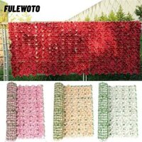 FULEWOTO 0.5x1M Hàng rào nhân tạo Hàng rào hoa vườn Bảo vệ quyền riêng tư Trang trí tường Hàng hoa cẩm tú cầu
