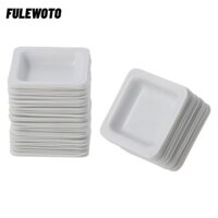 FULEWOTO 100 Chiếc Tàu Cân, Bộ Thuyền Cân Bằng Nhựa 7ml, Thiết Kế Dễ Dàng Đổ Đĩa Cân Trắng Đo Lưu Trữ Bột Chất Lỏng