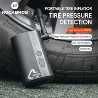 [Fulfilled by Shopee]Rockbros Bơm Điện Mini Bơm Xe Máy Xe Đạp Xe Đạp Điện Không Dây Di Động Thủy Ngân Đầy Đi Xe Đạp Bơm Hơi