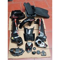 Full bộ áo nhựa xe điện M133 4 bình nhỏ 12ah có chắn xích,(ốp hậu kim cương+ chắn bùn đời cũ) không có chắn bùn sau