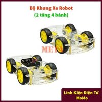 [FULL BỘ] Bộ khung xe Robot 2 tầng 4 bánh bằng Mica trong suốt