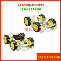 [FULL BỘ] Bộ khung xe Robot 2 tầng 4 bánh bằng Mica trong suốt
