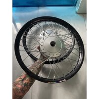 full bộ CĐN+ má đùm trước và sau, đùm zin wave 110 căm crom niềng nhôm đen dành cho các dòng wave và dream