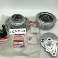 Full bộ má đùm moay ơ đĩa trước sau xe WAVE S110 Zin Honda