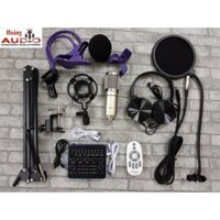 Full Bộ Micro Bm900 - Sound Card V10 - Chân Kẹp- Lưới Lọc- Tai Mghe