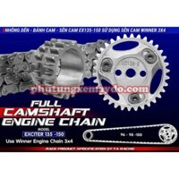 FULL BỘ NHÔNG DÊN ,BÁNH CAM SÊN CAM EXCITER 135 150 SỮ DỤNG SÊN CAM WINNER 3*4 [BAO ĐỔI TRẢ NẾU HÀNG LỔI]