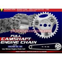 FULL BỘ NHÔNG DÊN ,BÁNH CAM SÊN CAM EXCITER 135 150 SỮ DỤNG SÊN CAM WINNER 3*4 [BAO ĐỔI TRẢ NẾU HÀNG LỔI]