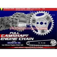 FULL BỘ NHÔNG DÊN ,BÁNH CAM SÊN CAM EXCITER 135 150 SỮ DỤNG SÊN CAM WINNER 3*4 [BAO ĐỔI TRẢ NẾU HÀNG LỔI]