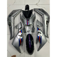 Full bộ nhựa bạc dán tem số 7 candy [ bản full hoặc mix đen] cho xe điện độ xmen