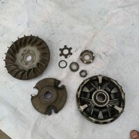 Full bộ nồi trước xe Mio 1/untimo, Nouvo 123, Nozza, gồm ắc nồi, chén bi, cánh quạt và bi nồi côn noza(hàng zin tháo xe)