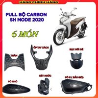 Full Bộ Ốp 6 Món Trang Trí SH Mode 2020-22 Sơn Vân Carbon