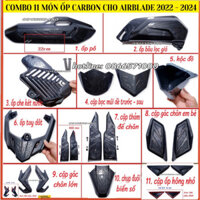 Full Bộ Ốp Trang Trí cho Honda AirBlade 2022 – 2024 (AB 2022 - AB 2023 - AB 2024) AB 125/160 Ốp Vân Carbon Hàng Artistar