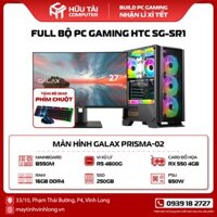 Full Bộ PC Gaming HTC SG-SR1 Kèm Màn Hình 27 inch (B550M-P, R5 4600G, RAM 16GB, SSD 250GB, AMD RX 550 4GB, 650W)