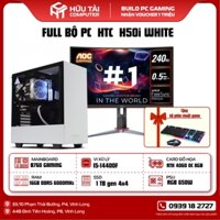 FULL BỘ PC HTC 0626 H50I WHITE (Main B760, CPU i5-14400F, RTX 4060 OC 8GB, Ram 16GB, SSD 1TB gen 4x4, PSU RGB 650W)