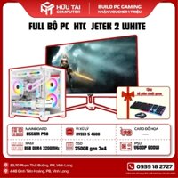FULL BỘ PC HTC JETEK 2 WHITE (Main B550M PRO, CPU RYZEN 5 4600, Ram 8GB, SSD 250GB gen 3x4, PSU V600P 600W)