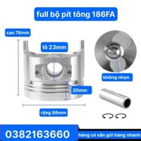 Full Bộ Quả Piston Máy Cày 188F Đầy Đủ Phụ Kiện Bộ Pít Tông Máy Phát Điện L100 Full Bộ Píttông