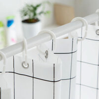 Full Bộ Rèm Nhà Tắm Chống Nước Không Khoan Tường, Rèm Ngăn Phòng Tắm Và Bồn Cầu Và Thanh Treo -  - RNT01