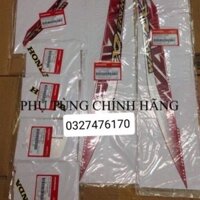 full bộ tem dán xe wave A 2013 màu đỏ zin honda