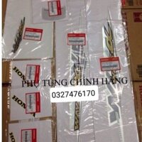 full bộ tem dán xe wave A 2014 - 2016 màu trắng zin honda