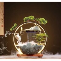 [FULL BỘ] Thác khói phong thuỷ LED050 Thời lai vận chuyển (đèn LED + máy tạo sương) [Tổng Kho Dụng Cụ Trầm Hương]