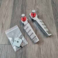 (FULL BỘ TRÁI PHẢI) Cặp gác chân sau xe máy NHÔM CNC GRAFT kèm chốt gắn, bi, pát lắp ráp dễ dàng