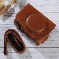 Full Body Camera PU Leather Case Bag with Strap for Canon PowerShot SX730 HS / SX720 HS (Brown) - intl
