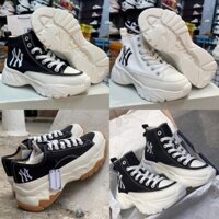 [Full Box + Bill ] Giày MLB Chunky NY vải độn đế, Giày 𝐌𝐋𝐁 High tôn dáng 6cm Nam Nữ Hot Hit 2022 Miễn phí ship toàn quốc