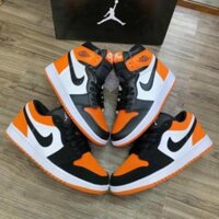 [Full box+bill] Giày Sneaker JD 1 Cam Đen cao thấp cổ nam nữ, Giày jordan thời trang giá rẻ 2021 - Hàng mới về