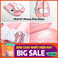 [Full Box] Dép Quai Ngang ML.B NY Thể Thao Thời Trang Màu Hồng Hình Mickey 1.0 Thời Thượng