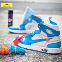 (FULL BOX) giày thể thao AIR JORDAN 1 off white trắng xanh Cao Cấp