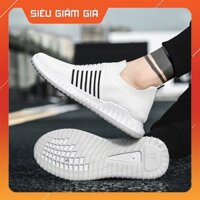 Full Box - Giày Thể Thao Nam Trắng - Giày Lười Nam Trắng